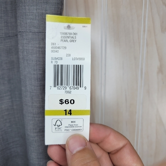 9&Co Pearl Gray Sheath Dress Sz 14 - Picture 3 of 6